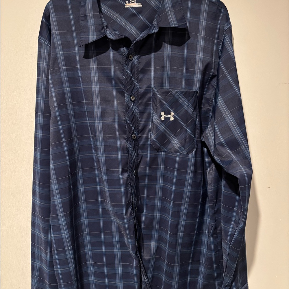Under Armour Men's Navy Checkered Shirt